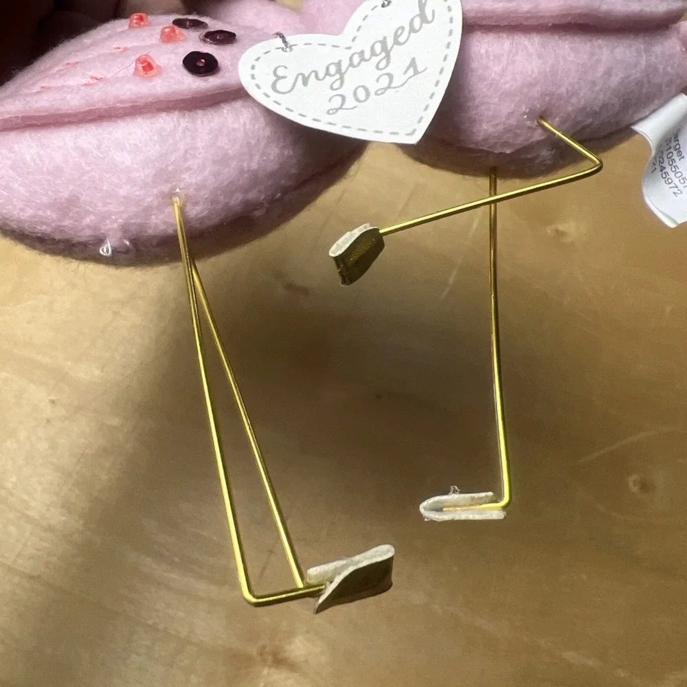 Flamingo Love Birds Engaged 2021‎ Felt Christmas Ornament